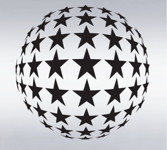 Vinyl Wall Decal Sticker BIG Circle of Stars Disco  