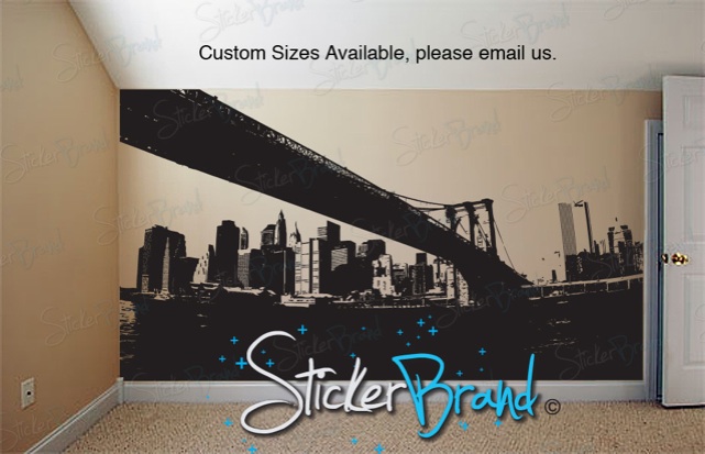 Vinyl Wall Decal Sticker Brooklyn Bridge New York  